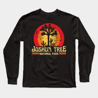 Joshua Tree National Park California Vintage Sunset Long Sleeve T-Shirt